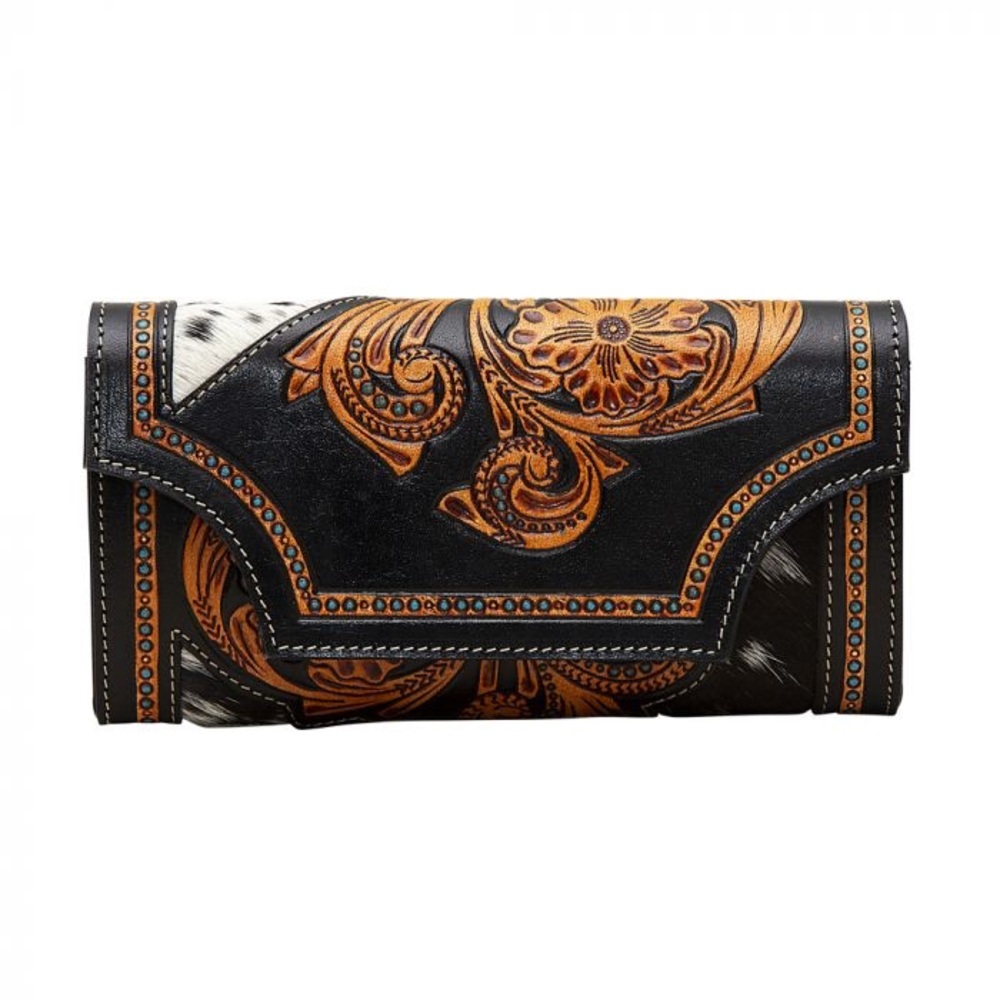 NWT Double Down Tooled Leather Wallet